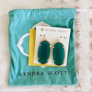 Kendra Scott Danielle Earrings in Emerald Cat’s Eye